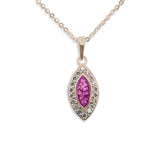Ladies Marquise Memorial Ashes Pendant with Fine Crystals - Cherished Urns