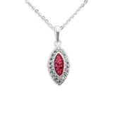 Ladies Marquise Memorial Ashes Pendant with Fine Crystals - Cherished Urns