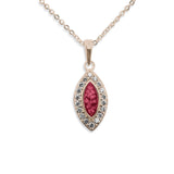 Ladies Marquise Memorial Ashes Pendant with Fine Crystals - Cherished Urns
