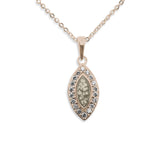 Ladies Marquise Memorial Ashes Pendant with Fine Crystals - Cherished Urns