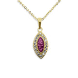 Ladies Marquise Memorial Ashes Pendant with Fine Crystals - Cherished Urns