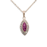 Ladies Marquise Memorial Ashes Pendant with Fine Crystals - Cherished Urns