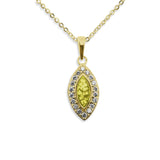 Ladies Marquise Memorial Ashes Pendant with Fine Crystals - Cherished Urns