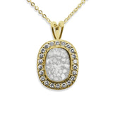 Ladies Treasure Memorial Ashes Pendant with Fine Crystals - Cherished Urns