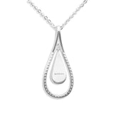 Ladies Teardrop Memorial Ashes Pendant - Cherished Urns