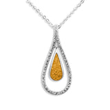 Ladies Teardrop Memorial Ashes Pendant - Cherished Urns