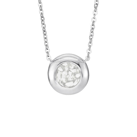 Ladies Rondure Cremation Ashes Necklace - Cherished Urns