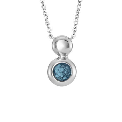 Ladies Rondure Drop Cremation Ashes Necklace - Cherished Urns