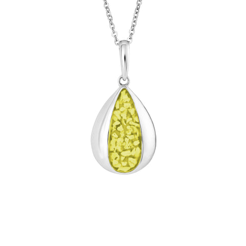 Ladies Rondure Teardrop Cremation Ashes Pendant - Cherished Urns