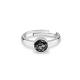 Ladies Sterling Silver Multisize Round Memorial Ashes Ring - Cherished Urns