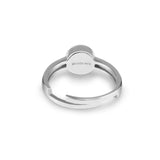 Ladies Sterling Silver Multisize Round Memorial Ashes Ring - Cherished Urns