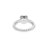Ladies Heart Bubble Band Memorial Ashes Ring - Cherished Urns