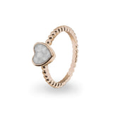 Ladies Heart Bubble Band Memorial Ashes Ring - Cherished Urns