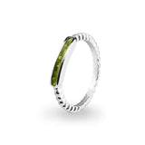 Ladies Channel Bubble Band Memorial Ashes Ring - Cherished Urns