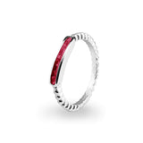 Ladies Channel Bubble Band Memorial Ashes Ring - Cherished Urns