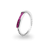 Ladies Channel Bubble Band Memorial Ashes Ring - Cherished Urns