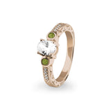 Ladies Serenity Memorial Ashes Ring with Fine Crystals - Cherished Urns