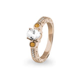 Ladies Serenity Memorial Ashes Ring with Fine Crystals - Cherished Urns