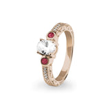 Ladies Serenity Memorial Ashes Ring with Fine Crystals - Cherished Urns