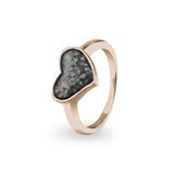 Ladies Oversized Heart Memorial Ashes Ring - Cherished Urns