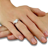 Ladies Oversized Heart Memorial Ashes Ring - Cherished Urns