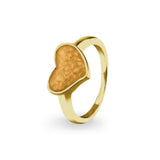 Ladies Oversized Heart Memorial Ashes Ring - Cherished Urns