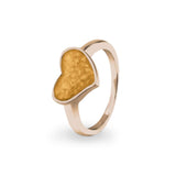 Ladies Oversized Heart Memorial Ashes Ring - Cherished Urns