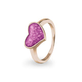 Ladies Oversized Heart Memorial Ashes Ring - Cherished Urns