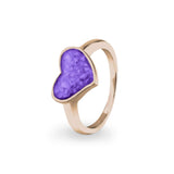 Ladies Oversized Heart Memorial Ashes Ring - Cherished Urns