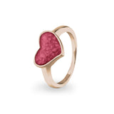 Ladies Oversized Heart Memorial Ashes Ring - Cherished Urns