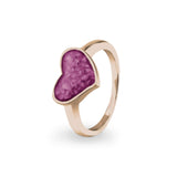 Ladies Oversized Heart Memorial Ashes Ring - Cherished Urns