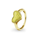 Ladies Oversized Heart Memorial Ashes Ring - Cherished Urns
