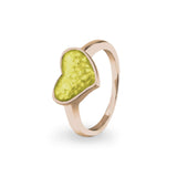 Ladies Oversized Heart Memorial Ashes Ring - Cherished Urns