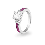 Ladies Honour Memorial Ashes Ring with Fine Crystals - Cherished Urns