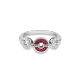 Ladies Tranquility Memorial Ashes Ring with Fine Crystals - Cherished Urns
