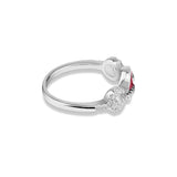 Ladies Tranquility Memorial Ashes Ring with Fine Crystals - Cherished Urns