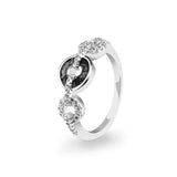 Ladies Tranquility Memorial Ashes Ring with Fine Crystals - Cherished Urns