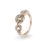 Ladies Tranquility Memorial Ashes Ring with Fine Crystals - Cherished Urns