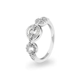 Ladies Tranquility Memorial Ashes Ring with Fine Crystals - Cherished Urns