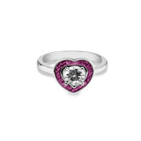 Ladies Beloved Memorial Ashes Ring with Fine Crystal - Cherished Urns