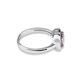 Ladies Beloved Memorial Ashes Ring with Fine Crystal - Cherished Urns