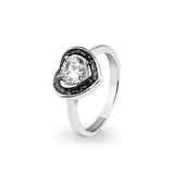Ladies Beloved Memorial Ashes Ring with Fine Crystal - Cherished Urns