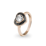 Ladies Beloved Memorial Ashes Ring with Fine Crystal - Cherished Urns