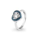 Ladies Beloved Memorial Ashes Ring with Fine Crystal - Cherished Urns