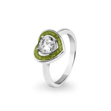 Ladies Beloved Memorial Ashes Ring with Fine Crystal - Cherished Urns