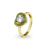 Ladies Beloved Memorial Ashes Ring with Fine Crystal - Cherished Urns