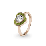 Ladies Beloved Memorial Ashes Ring with Fine Crystal - Cherished Urns
