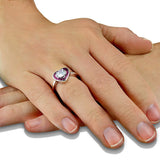 Ladies Beloved Memorial Ashes Ring with Fine Crystal - Cherished Urns