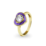 Ladies Beloved Memorial Ashes Ring with Fine Crystal - Cherished Urns