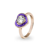 Ladies Beloved Memorial Ashes Ring with Fine Crystal - Cherished Urns